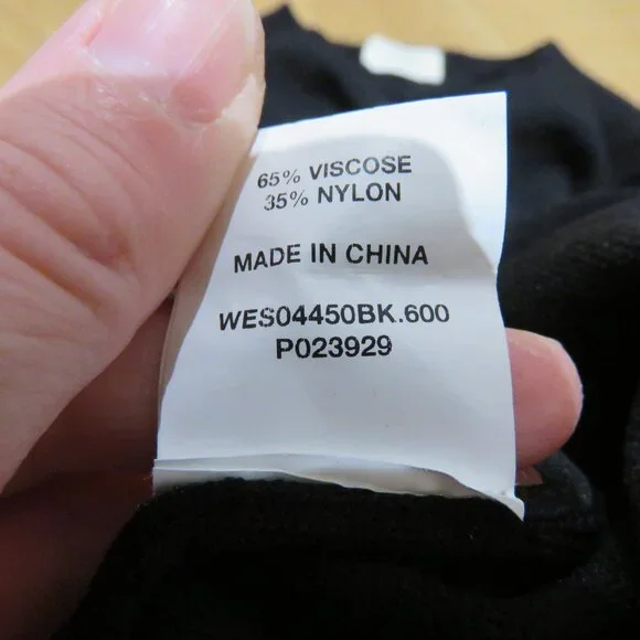 DISSH Monique Long Sleeve Knit Top in Black Cut Out Minimalist Evening - Size L - Picture 13 of 13